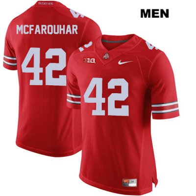 Men's NCAA Ohio State Buckeyes Lloyd McFarquhar #42 College Stitched Authentic Nike Red Football Jersey RS20J22GL